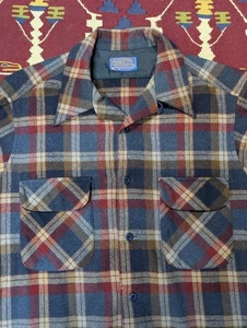VTG Pendleton Board Shirt, Large, Wool Flannel, Made In USA, Flap Pockets - Picture 1 of 6