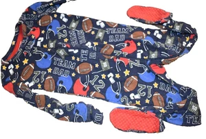 K9 The CHILDREN'S PLACE 12-18M Sports TEAM DAD Snug Knit Footed Sleeper Pajamas - Picture 1 of 3
