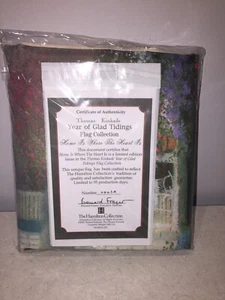 Thomas Kinkade Year of Glad Tidings Yard Flag Home Where Heart Is 28" x 40" New - Picture 1 of 1