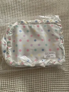 Stoney Clover Lane Large Ruffle Polka Dot Pouch Buttercream Brand New - Picture 1 of 8