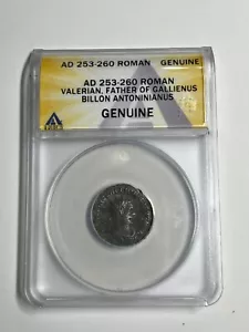 253-260 n. Chr. römischer Baldrian, Vater von Gallienus Billon Antoninianus Original Münze - Bild 1 von 4