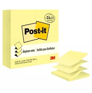 Dispenser Post-it Note Pop-up, 3x3 in, 24 Cialde, Giallo Canarino, Rimozione Pulita - Foto 1 di 1