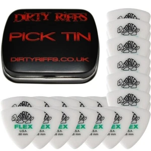 24 x Dunlop Tortex Flex Triangle 0.88mm Guitar Picks Plectrums In a Pick Tin - Picture 1 of 1