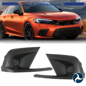 Fit For 2022-2023 Honda Civic Front Bumper LED Fog Lights Lamps w/ Switch Kit - Picture 1 of 12