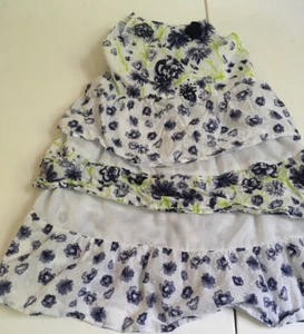 Penelope Mack Dress Girls 6X Purple Green Floral Layered Maxi Rose Applique - Picture 1 of 5