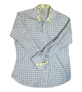 Jack Stone by Thomas Dean kariertes blaues langärmliges Button-Down-Hemd für Herren Large - Bild 1 von 4