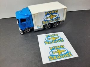 Food Service - 2 stickers-fits Hot Wheels/ Matchbox/ 1/64 Trucks-Custom Trailer - Picture 1 of 3