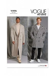Vogue SEWING PATTERN V1976 Men's Coat In 2 Lengths 34-42 Or 44-52 - Picture 1 of 7