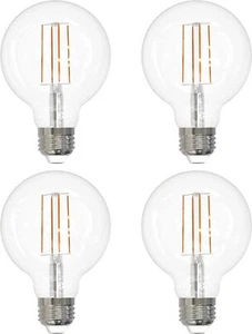 4Pack G25 Vanity Globe Light Bulbs, Vintage Filament, 2700K, 8.5W (100W), 800LM - Picture 1 of 1