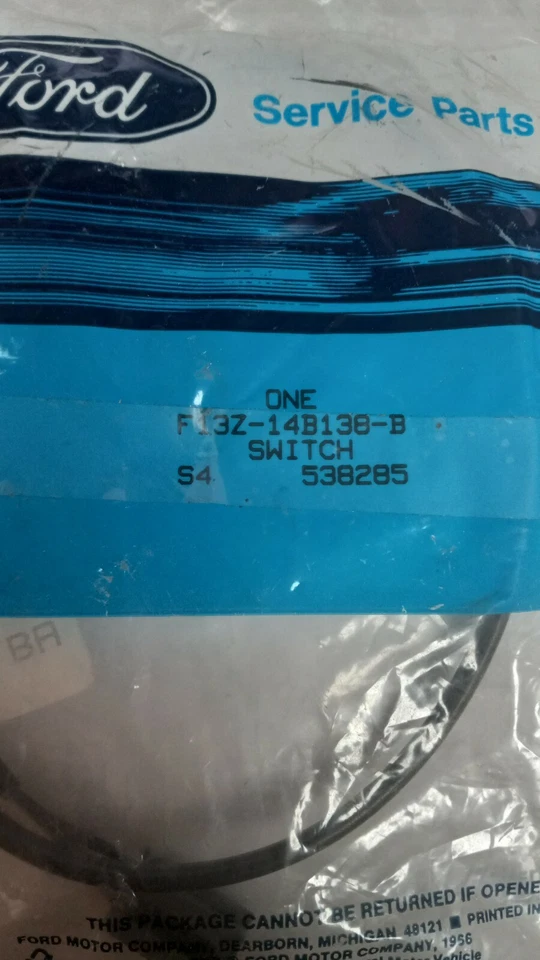 Interruptor de retención de cinturón de seguridad F13Z14B138B Ford OEM 1991 Tempo y topacio Mercury NUEVO Foto 1 de 2