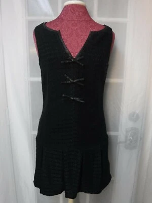 Free People Black Color Sleeveless Tweed Dress Women's 4 ~NWT~ - Image 1 of 4