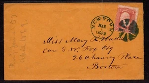 EDSROOM-150 MAJ GEN BONESTEEL COLLECTION SC#65 NEW YORK 1864 FANCY PIE CANCEL - Picture 1 of 1