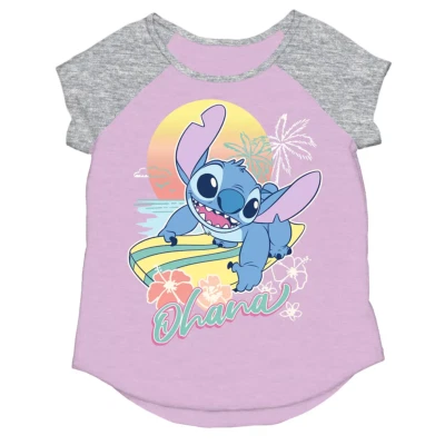 Camiseta gráfica surf puntada Disney Jumping Beans talla 5 para niñas Foto 1 de 4