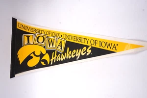 WinCraft NCAA Retro Felt Pennant University of Iowa Hawkeyes Black Yellow - Picture 1 of 4