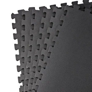 6 Pcs EVA Foam Mats Puzzle Exercise Floor Mats Workout Gym Equipment Mat Black - Picture 1 of 24