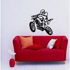 Motocross Dirt Bike Chopper Vinyl Wall Art Black