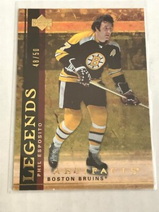 07/08 UPPER DECK ARTIFACTS PHIL ESPOSITO LEGENDS GOLD 48/50 SP UD #119 RARE