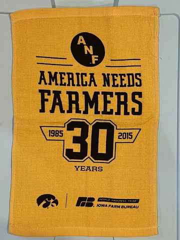 Iowa Hawkeyes America Needs Farmers ANF Rally Towel 2015 30 Year Celebration Cover