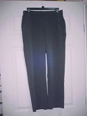 Pantalones de vestir Sag Harbor elásticos grises a cuadros ventana pantalones pantalones talla 8P Foto 1 de 4