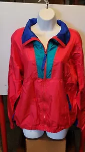 Vintage Columbia Intertrainer Jacket - Medium RED GREEN BLUE 1990s Y2K - Picture 1 of 10