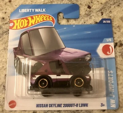 Hot Wheels NISSAN SKYLINE 2000GT-R LBWK VIOLA LIBERTY WALK 2025 1:64 - Immagine 1 di 2