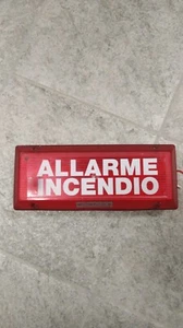 INSEGNA DISPOSITIVO VINTAGE : ' ALLARME INCENDIO ' !!!!!!!!!!!!!!!!!! - Foto 1 di 9