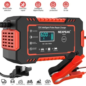 Car Smart Automatic Battery Charger Maintainer Jump Starter Pulse Repair 12V AGM - Picture 1 of 9