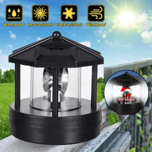 Solar-Leuchtturm, LED-rotierender Leuchtturm, 360 Grad drehbare Solarlampe DHL - Bild 1 von 12