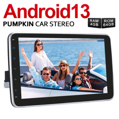 Pumpkin 4GB 64GB 10.1" Android 13 Autoradio 1 DIN Autoplay GPS Navi WiFi DAB USB - Bild 1 von 4