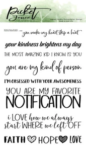 Nuevas estampillas transparentes Picket Fence Studios sentimientos favoritos favoritos S-168 - Imagen 1 de 1