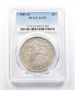 1887-O Morgan Silver Dollar AU55 PCGS Vam 2 Triple *1201 - Picture 1 of 3