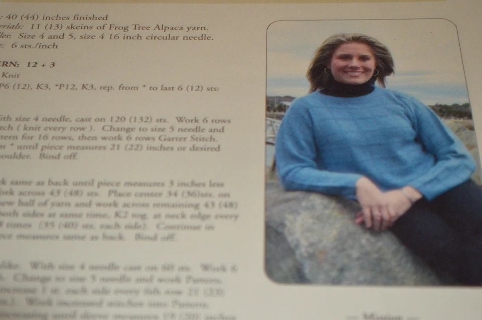 Frog Tree Yarns Knitting Pattern Alpaca Pullover Sweater - Image 1 of 1