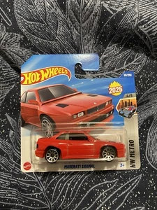 Hot Wheels 2025. HW Metro 4/5. Maserati Shamal. 58/250. Red. Short Card - Picture 1 of 4