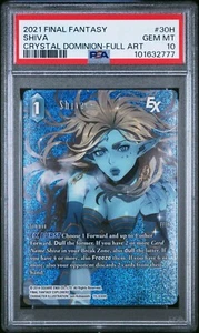 FINAL FANTASY TCG FFTCG CRYSTAL DOMINION FULL ART FOIL SHIVA 15-030H PSA 10 - Picture 1 of 3