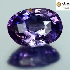 Zafiro violeta natural sin calefacción ovalado (8 x 6 mm) de Sri Lanka de 1,55 quilates certificado por GIA - Imagen 1 de 3
