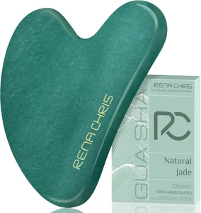 Gua Sha Facial Tools: Natural Jade Stone Guasha Tool for Face Acupuncture Therap - Picture 1 of 12