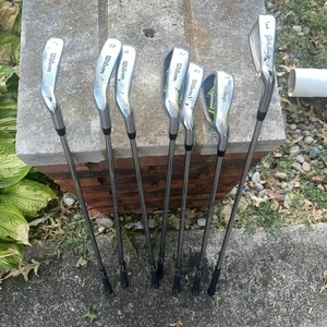 Wilson Linear XD Iron Set 5-PW + John Daly Hippo 3 Iron Stainless 7 Total Clubs - Picture 1 of 10