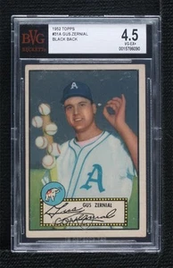 1952 Topps Gus Zernial (Black Back) #31 BVG 4.5 - Picture 1 of 3