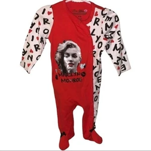 Pijama Footie Marilyn Monroe Born Glamorous nuevo sin etiquetas - Imagen 1 de 3