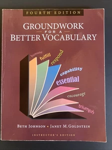 Groundwork for a Better Vocabulary Instructors Edition - Paperback - GOOD - Picture 1 of 19