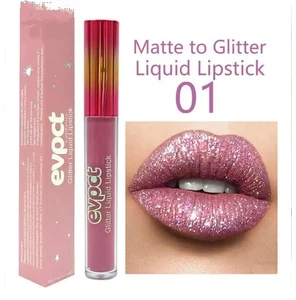 Evpct #01 Liquid Lipstick Waterproof Glitter Shimmer Gloss Long Last - Picture 1 of 6