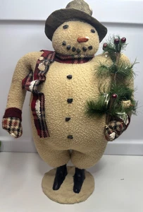 VINTAGE ESC TRADING CO CODY FOSTER SCHNEEMANN MIT SCHNEEBÄLLEN PRIMITIVE VOLKSKUNST 15" - Bild 1 von 14