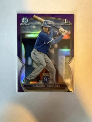 2023 Bowman Lizandro Rodriguez Chrome Purple Refractor 1st #165/250 - Image 1 of 2