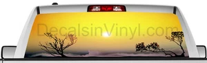 Rear window graphic view thru decal sticker, nature, pickup truck SUV - Picture 1 of 2