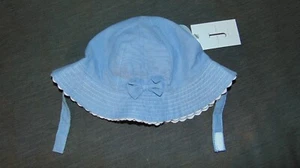 Jasper Conran Junior 100%Cotton Chambray Bucket Style Hat 0-6m Blue Mix BNWT - Picture 1 of 1