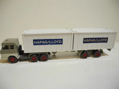 WIKING RARE VINTAGE HANOMAG HENSCHEL HAPAG LLOYD 876/1 +L  WHITE CONTAINER BOXED - Image 1 of 4