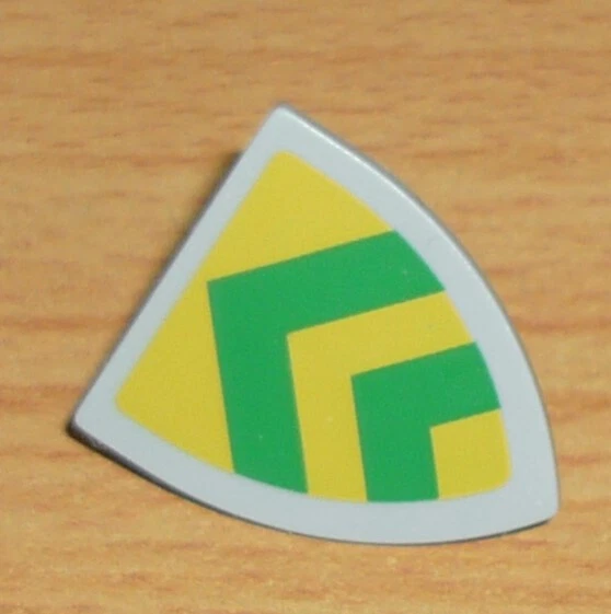 Lego Ritter 1 Schild aus Set 10305 (grün / gelb), neue Version - Bild 1 von 1