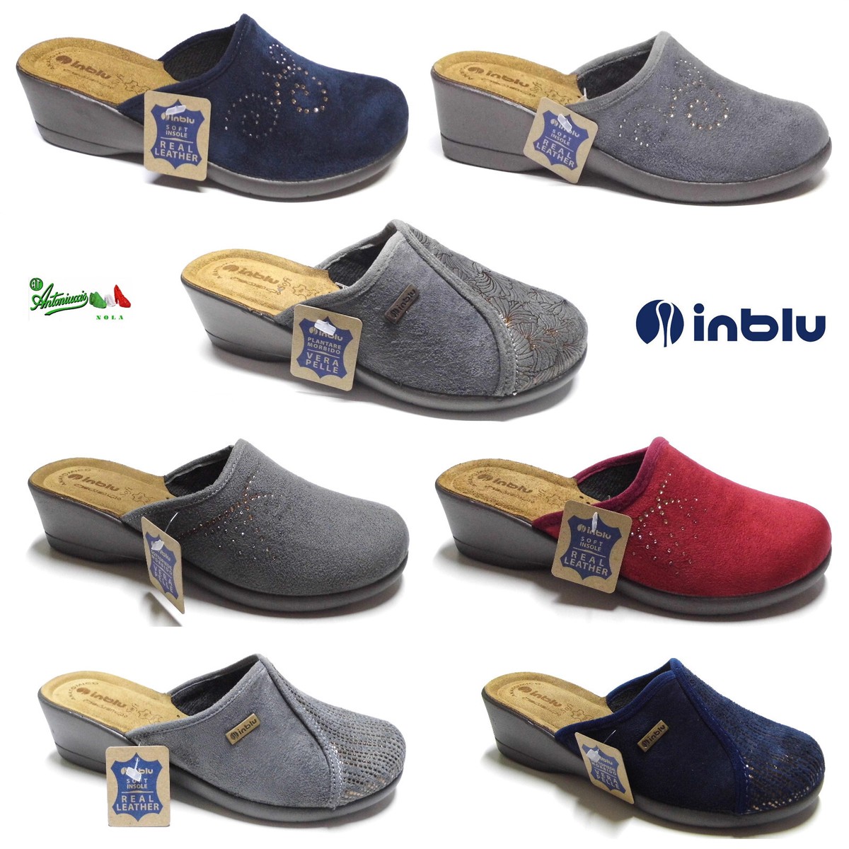 Ciabatte Donna Da Casa Blu Con Fiori E Suola Platform ECO BIO | Scarpe&Scarpe - Foto 7