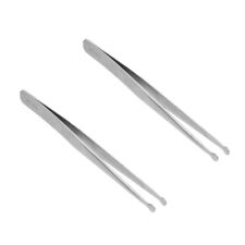 2 Pcs Stamp Stainless Steel Precision Tools Jewelry Anti-Static