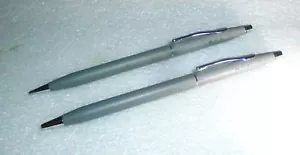 **Reduced** Cross, Matte Gray 2101 Ball Pen & Pencil Set - Initials "R. F. F." - Picture 1 of 5